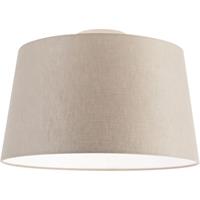 QAZQA Moderne Deckenleuchte mit taupe Schirm 35 cm - Combi