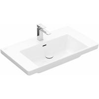 Villeroy & boch Subway 3.0 meubelwastafel 80x47cm 1 kraangat m/overloop wit 4a708001