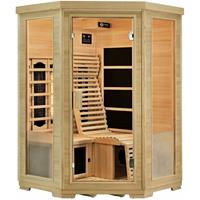 Artsauna Infrarotkabine Aalborg – Triplex-Heizsystem Infrarotsauna - 2 Personen – LED-Farblicht, digitale Steuerung – Hemlock-Holz