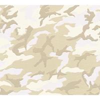 A.s. Création Behang Camouflage Wit, Beige En Bruin - As-369420