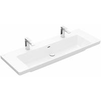 Villeroy & boch Subway 3.0 meubelwastafel 130x47cm 2 kraangat m/overloop wit 4a70d401