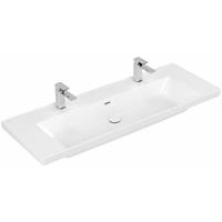 Villeroy & boch Subway 3.0 meubelwastafel 130cm 2 krgt m/overl.C+ stone white 4a70d4rw