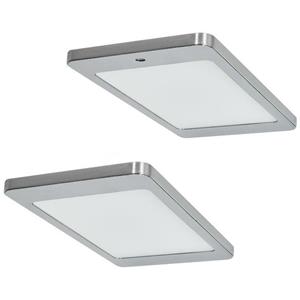 BRINKDÃ¶PKE Brinkdöpke 2er-Set LED Leuchte KYRA 2x4,8W, Edelstahl-Optik, 3500K warmweiß