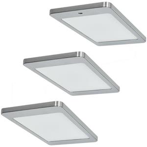 BRINKDÃ¶PKE Brinkdöpke 3er-Set LED Leuchte KYRA 3x4,8W, Edelstahl-Optik, 3500K warmweiß