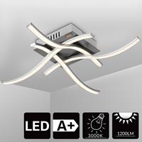 MONZANA LED Deckenleuchte 2-4 Flammig modern Deckenlampe Wellenoptik Wohnzimmerlampe 120°Abstrahlwinkel Beleuchtung 4 Flammig - 