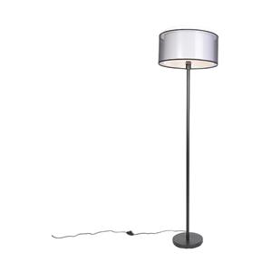 QAZQA Vloerlamp simplo - Zwart - Design - D 470mm