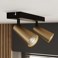 LUCANDE Angelina Deckenlampe messing-gold, 2-fl. - 