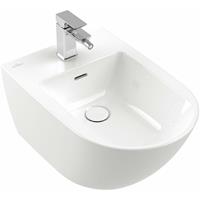 VILLEROY UND BOCH AG Villeroy & Boch Subway 3.0 Bidet, 375x560 mm, 1 Hahnloch, mit Überlauf, 447000, Farbe: Weiß Ceramicplus - 447000R1