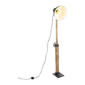 QAZQA Vloerlamp mangoes - Antraciet - Industrieel - L 300mm