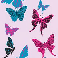A.s. Création Behang Vlinders Donker Paars, Blauw En Zwart