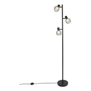 QAZQA Design vloerlamp zwart 3-lichts verstelbaar - Mesh