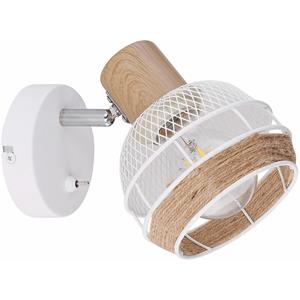 Globo Wandlamp Widy met henneptouw-decoratie