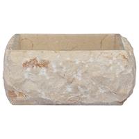 vidaXL Gootsteen 30x30x13 cm marmer crèmekleurig