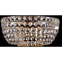 MAYTONI DECORATIVE LIGHTING Klassische Wandleuchte, Metallrahmen antik-gold, verschiedene Kristalle, excl. 2 X E14 (60W)