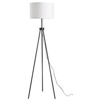 HOMCOM Staande lamp vloerlamp vloerlamp E27 staal 37 x 37 x 152 cm (zwart + wit) | Aosom Netherlands