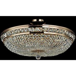 MAYTONI DECORATIVE LIGHTING Klassischer Kronleuchter, Metallrahmen gold, verschiedene Kristalle, excl. 12 X E14 (60W)