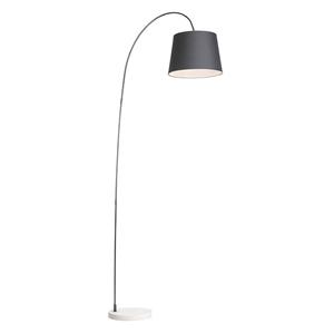 QAZQA Vloerlamp bend - Zwart - Modern - L 800mm