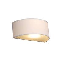 Qazqa Landelijke wandlamp half rond creme - Drum