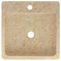 VIDAXL Waschbecken Creme 40x40x12 Cm Marmor