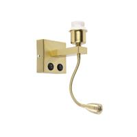 QAZQA LED Wandlamp Brescia Combi - Goud/messing - Modern - H 330mm
