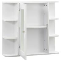 VIDAXL Bad-Spiegelschrank Weiß 66x17x63 cm MDF