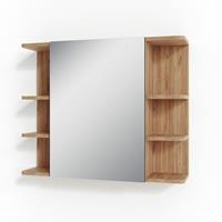 Vicco Spiegelschrank FYNN 80 x 64 Eiche Anthrazit Spiegel Badspiegel Wandspiegel