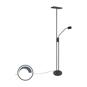 QAZQA Design-Uplighter Jazzy mit Leselampe eckig schwarz