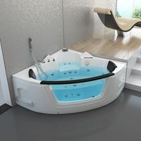 Home Deluxe Whirlpool Badewanne Laguna L - weiß I Eckwanne, Whirlwanne, Indoor Jacuzzi