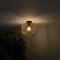 QAZQA Moderne zwart met gouden plafondlamp - Bliss Mesh