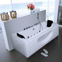 Home Deluxe Whirlpool Badewanne Laguna M weiß I Eckwanne, Whirlwanne, Indoor Jacuzzi