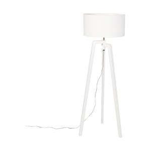 QAZQA Vloerlamp puros - Wit - Modern - D 500mm