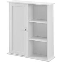 [EN.CASA] Badezimmerschrank Anderlecht 71x60x18 cm Regal mit Ablagen Weiß en.caa