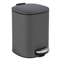 Wenko Treteimer Alassio, Schwarz 5 L, Easy-Close Absenkautomtik - Schwarz, Einsatz: Schwarz - 