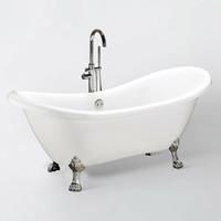 Home Deluxe freistehende Badewanne Fama - weiß I Wanne, Design Badewanne mit Füßen