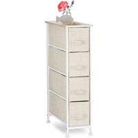 RELAXDAYS Regalsystem, 4 Stoff-Schubladen, universale Schubladenbox, Metall und Holz, HxBxT: 76 x 20 x 48 cm, beige