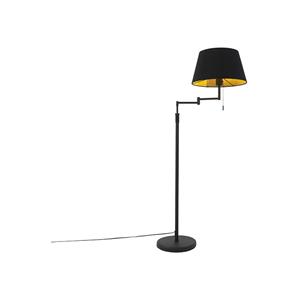 QAZQA Vloerlamp ladas - Zwart - Modern - L 525mm