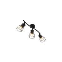 QAZQA Moderne Deckenleuchte schwarz 63 cm 3-Licht verstellbar - Botu