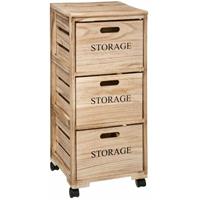 5FIVE SIMPLY SMART FIVE – Möbelstück auf Rädern, 3 Schubladen aus Holz, Stil Kiste Höhe 82 cm - 5five Simple Smart