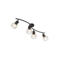 QAZQA Moderne Deckenleuchte schwarz 86 cm 4-Licht - Botu