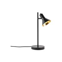 QAZQA Moderne Tischlampe schwarz mit Gold 1-Licht - Magno