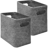 Dunedesign 2x FILZ Toilettenpapier Aufbewahrung - Set für 8 Klorollen Aufbewahrungsbox Bad