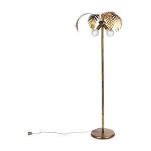 QAZQA Vintage Stehleuchte gold 2-flammig - Botanica
