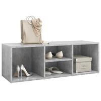 vidaxl Schoenenopbergbank 105x35x35 cm spaanplaat betongrijs