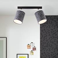 Brilliant GALANCE Deckenstrahler 59 cm Metall / Textil Schwarz 2-Flammig, 86813/06