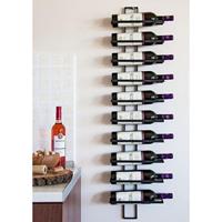 DANDIBO Weinregal Flaschenregal Metall Schwarz Wand Dies 116 cm für 10 Flaschen Flaschenständer Flaschenhalter - 