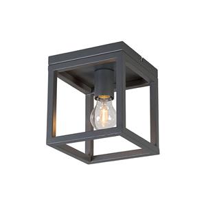 QAZQA Plafondlamp cage - Antraciet - Modern - L 180mm