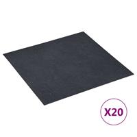 vidaXL Vloerplanken 20 st zelfklevend 1,86 m² PVC zwart marmerpatroon