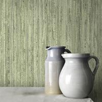 Vliesbehang textuur en streep groen G67962