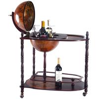 COSTWAY Globusbar Minibar Weltkugel Weinregal Flaschenregal Globus Bar Hausbar mit Tischplatte und Rollen - 