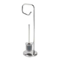 Wenko Stand WC-Garnitur Solido Chrom - Gestell: Glänzend, Bürsteneinsatz: Satiniert - 